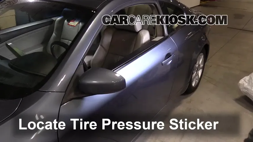 2005 Infiniti G35 3.5L V6 Coupe (2 Door) Tires & Wheels Check Tire Pressure